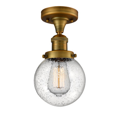 Plafonnier semi-encastré simple sphère 6 po Araujo