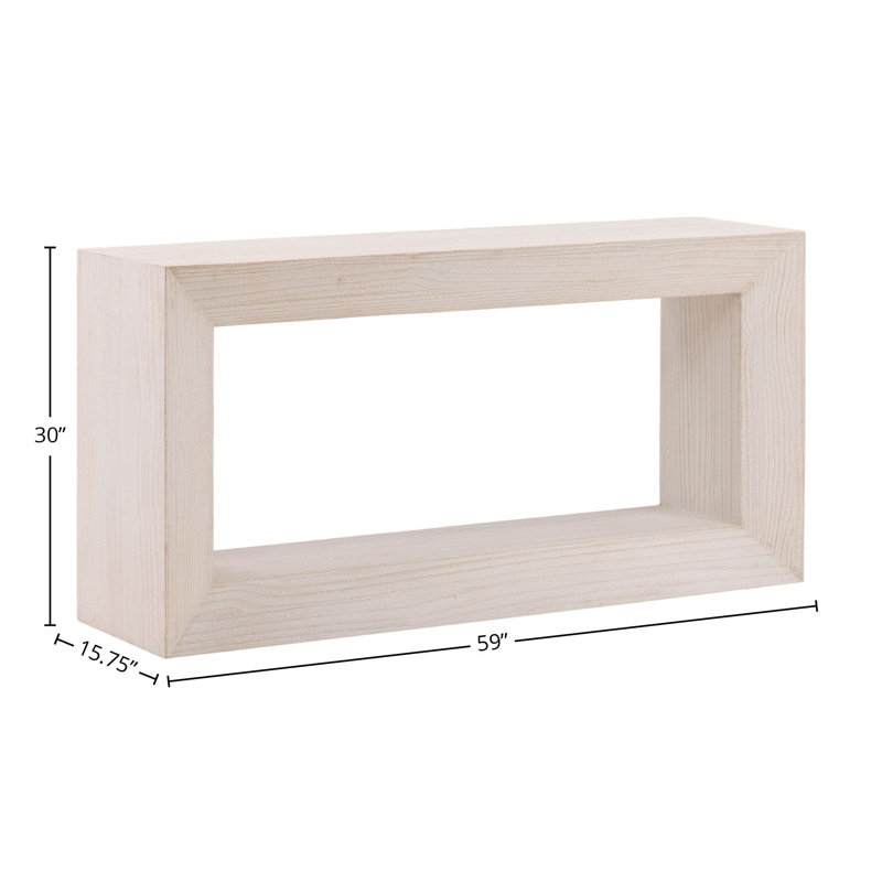 Taran Reclaimed Pine Wood Console Table, Whitewash