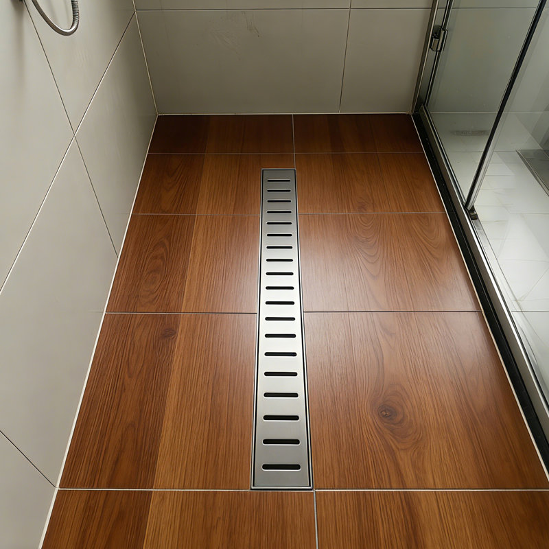 Shower Drain Linear Shower Drain 18 Inch, Brushed Nickel