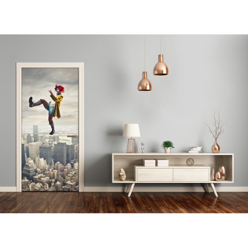 Clown Lines Door Decal