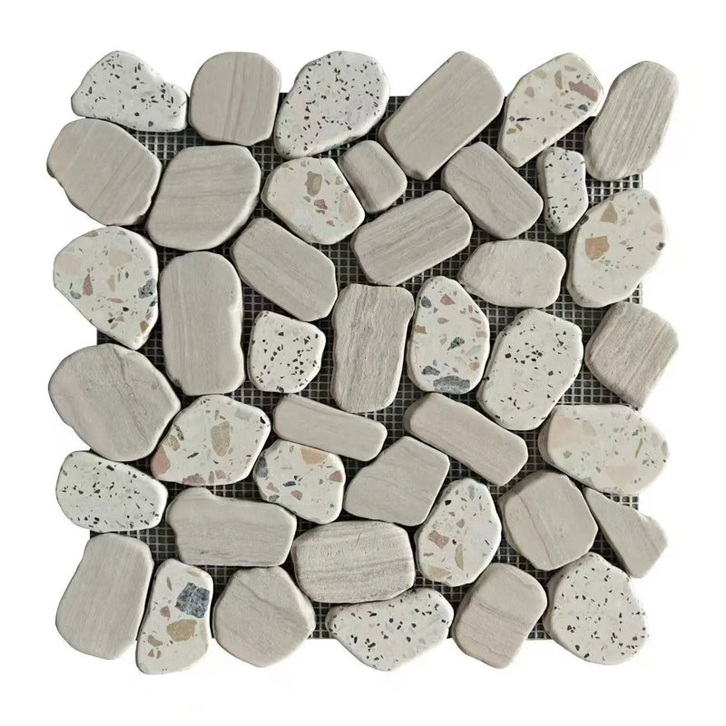 Terrazzo Pebble Mosaic 12” x 12”