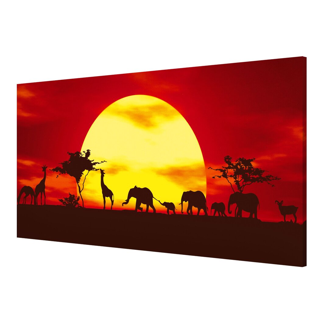 Magnettafel Sonnenuntergang Karawane