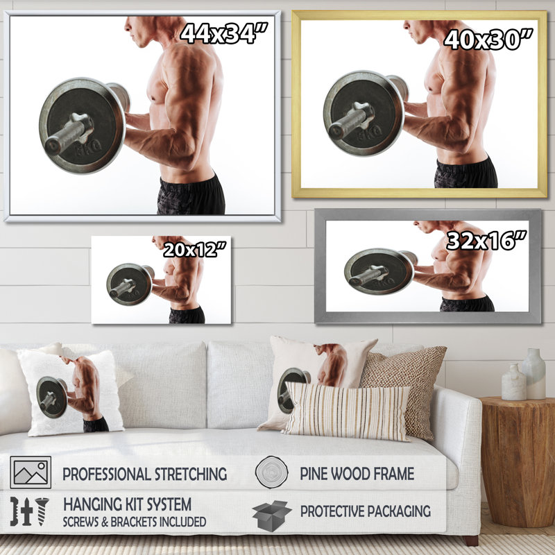 Wanaque - aérobie et musculation, reproduction d'art sur toile_106276, Toile avec cadre flottant noir