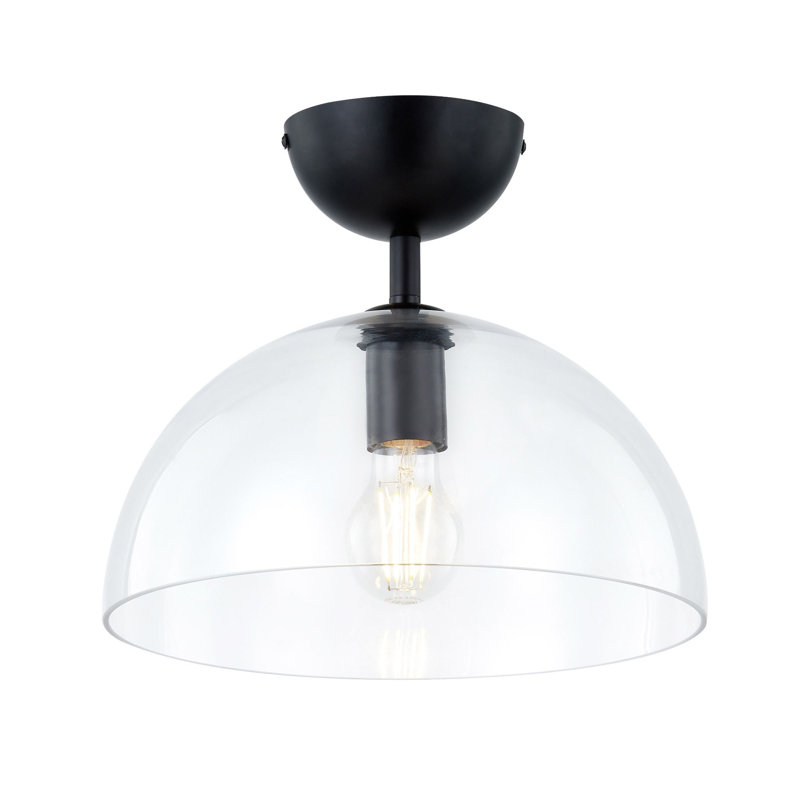 Greenly Semi-Flush Mount, Black