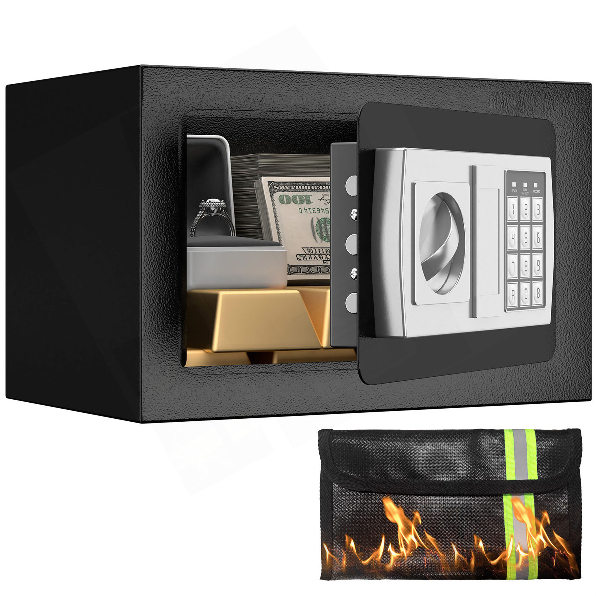 CHENYUANDIANZI 0.43 Cu Personal Safety Box, Small Fireproof Safes For ...