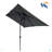 10 X 6.5T Rectangular Patio Solar LED Lighted Outdoor Umbrellas With Crank And Push Button Tilt For Garden Backyard Pool Swimming Pool-786118434