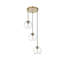 Luminaire suspendu sphérique pour îlot de cuisine à trois lumières avec accents en verre Snead-2129991287-2130436244-2063172669