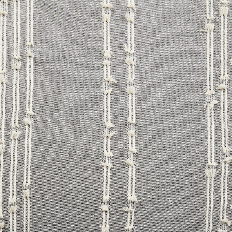 3 pièces d'édredon en coton double / grand gris. 100% avec rayures brodées colorées. Imprimé gris sur l'envers. Et 2 taies décoratives assorties. Lavable à la machine. . Aucune substance nocive grise double / grand. Motif vertical.