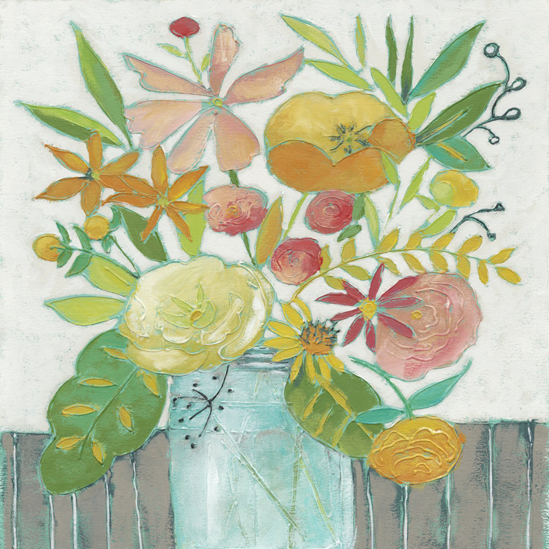 Homestead Floral I 1 Piece Wrapped Canvas Painting, 122cm H x 122cm W