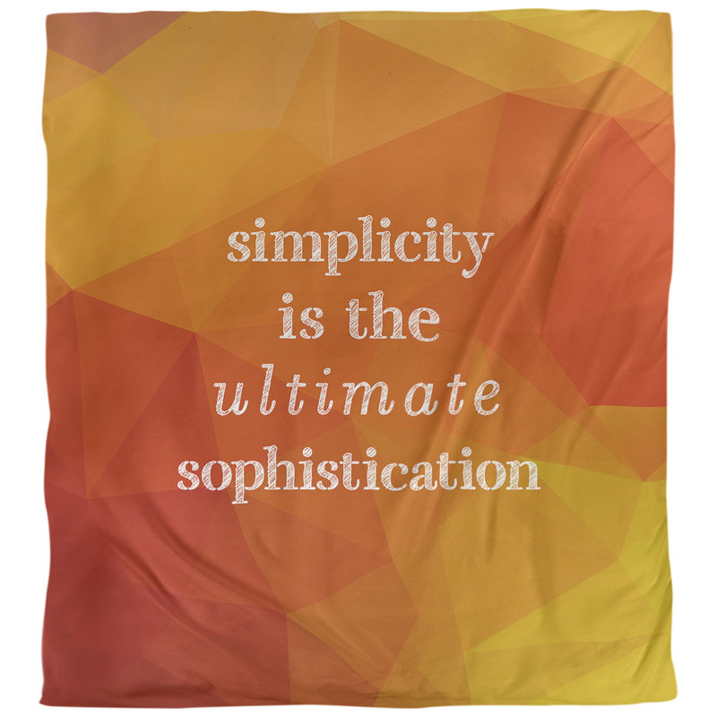Housse de couette simple et sophistiquée quote, Housse de couette pour très grand lit, Ambre