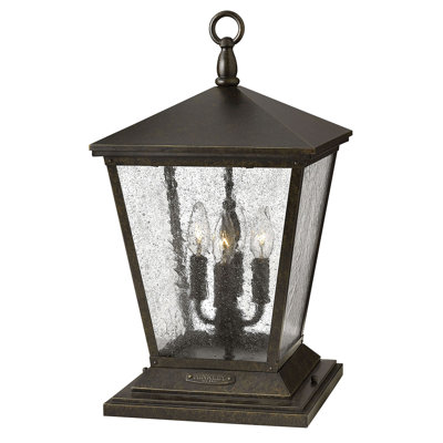 Trellis 1 -Light 19.75" H Hardwired Pier Mount Light