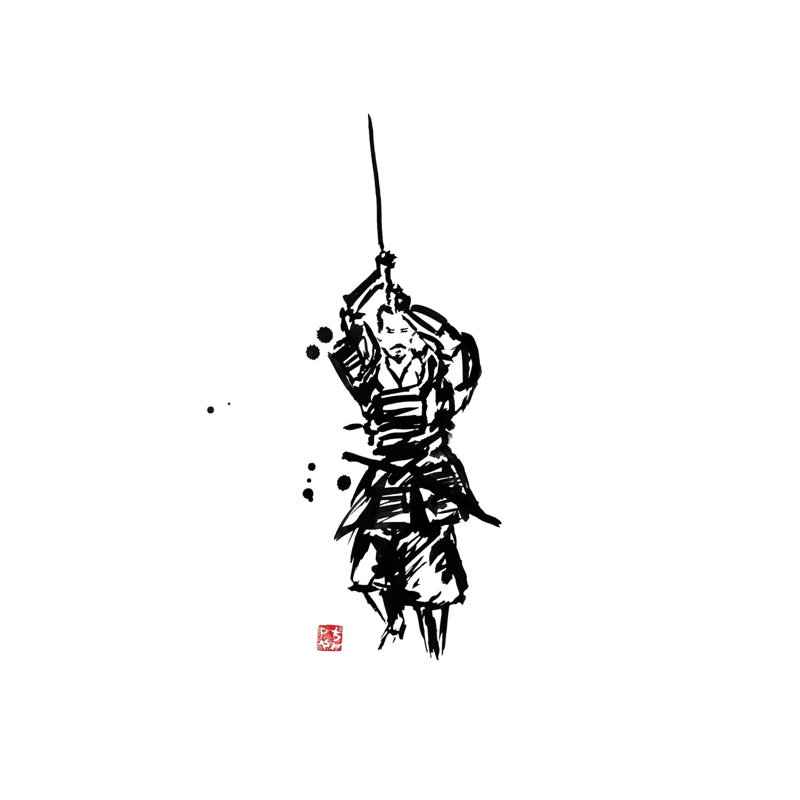 En Garde by Péchane - Print on Canvas, 20.32 cm H x 30.48 cm W, Wrapped Canvas