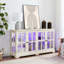 Antique Display Cabinet With Remote Control Led Lights And Adjustable Shelves Elegant White Look