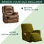 Housse pour fauteuil inclinable à coussins carrés/rectangulaires-971991221