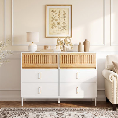 Cejas 46.3" W 6-Drawer Bamboo Double Dresser