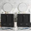 Ensemble de meuble-lavabo double autoportant 60 po avec lavabos doubles en céramique 60 po-109701577-110692853