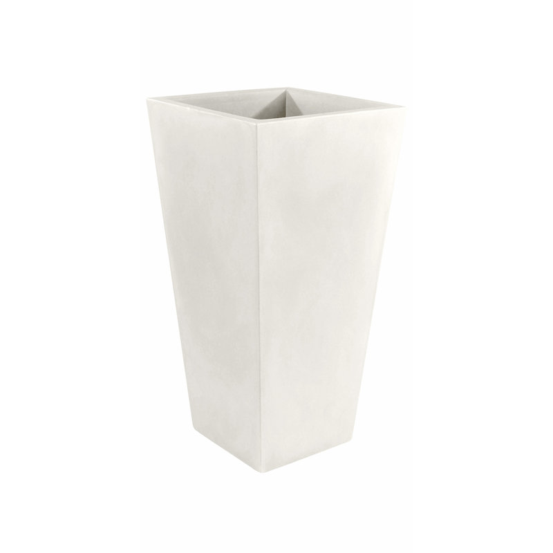 Cono Resin Pot Planter, 39.25" H x 13.75" W x 13.75" D, Ice
