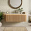 30" Wall Mounted Single Sink Bathroom Vanity with Engineered Marble Top-1149367688