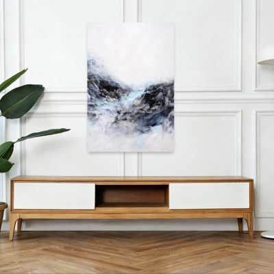 Frozen Mountain Valley, reproduction d'art contemporain contemporain, paysage côtier de poisson