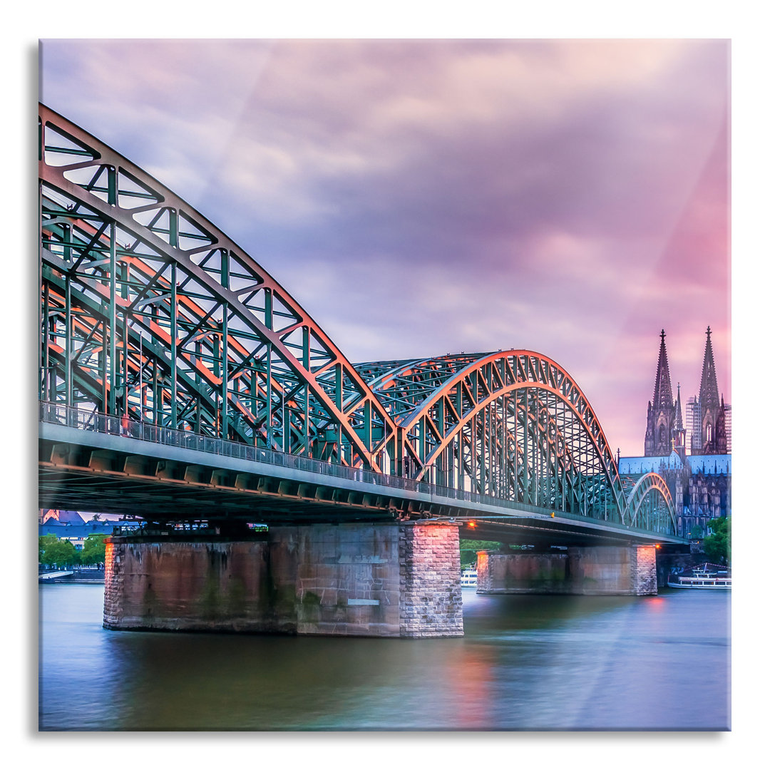 Glasbild Hohenzollernbrücke in Köln