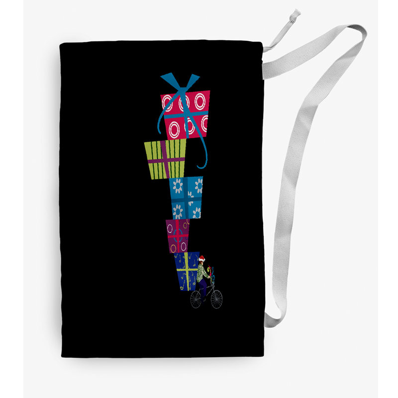 Fabric Laundry Bag with Handles, Medium (36" H x 28" W), Black