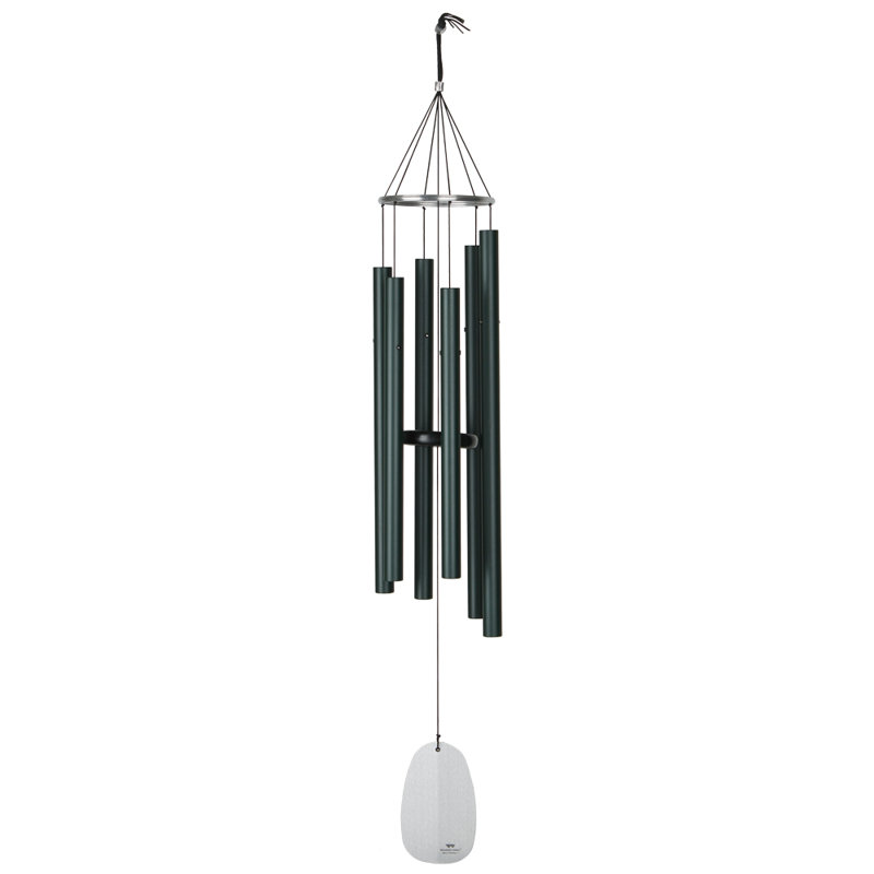 Carillon Bells of Paradise ™, H 44 po x l 7,5 po x P 7,5 po, Vert/blanc
