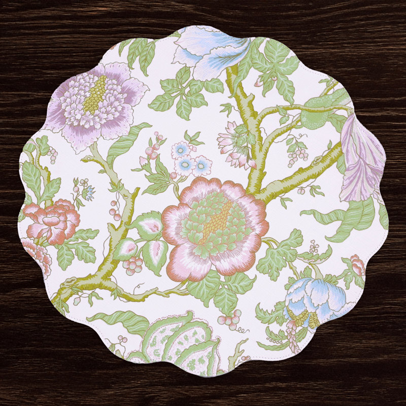 Vida Blooms & Branches Reversible Round Placemats