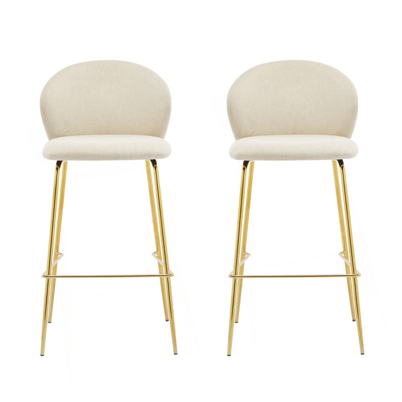 Ensemble de 2 tabourets de bar rembourrés Kira