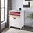 Holtman 4-Open Shelf Storage Cabinet in White Finish, 26'' H X 19.08'' W X 15.70'' D-1787326574