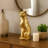 Ankney Geometric Leopard Sculpture Home Decor - Artistic Figurine Decorative Object And Modern Statue For Bold Decorations For Living Room - 10", Gold