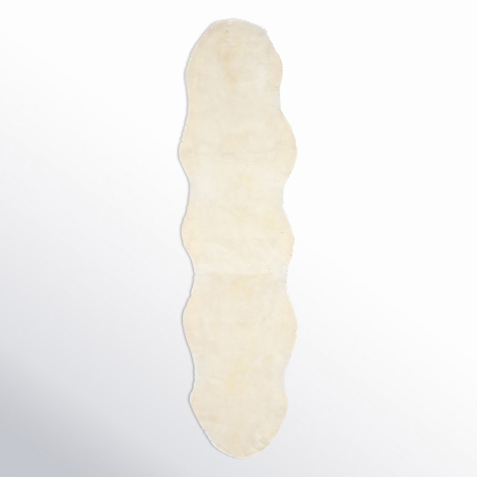 Mera Handmade Sheepskin White Area Rug, Runner 2' x 8'