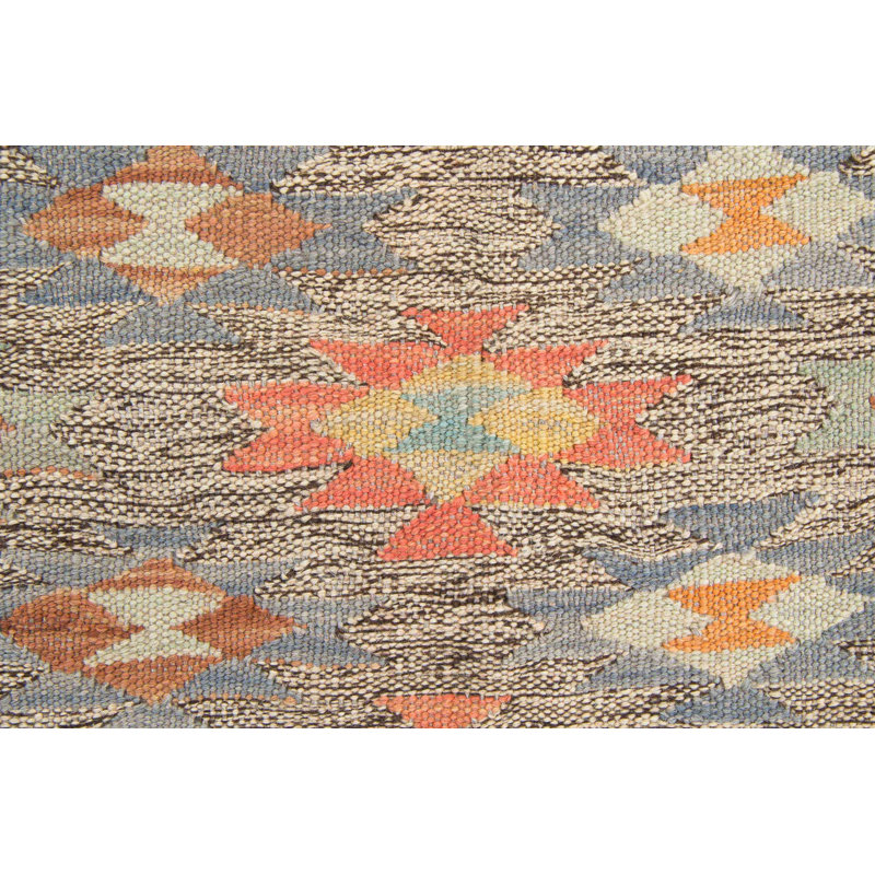 Geometric Wool Hand Woven 158cm X 193cm Area Rug