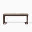 Banc rembourré gris