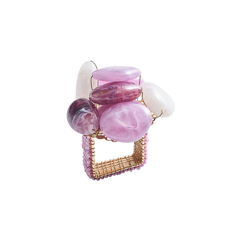 Sea Stone Napkin Ring, Lilac