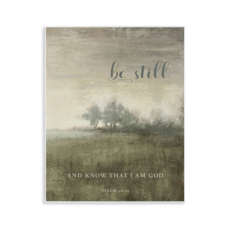 «Be Still over Rustic Landscape», plaque murale par John Spaeth
