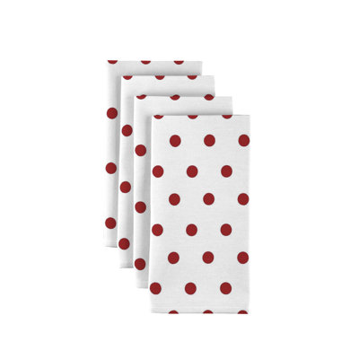 Polyester Polka Dots Square Napkin