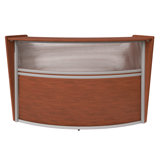 Nahjai Marque Plexi Reception Curved Desk Workstation