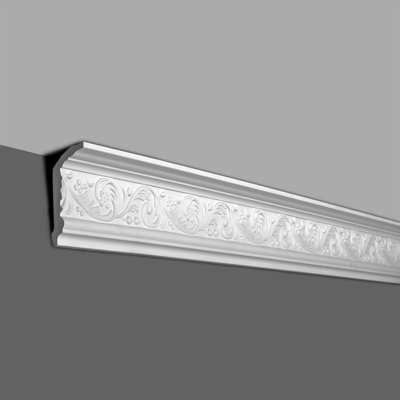 4-1/2 in x 2-1/2 in x 94-1/2 in Floral Polyurethane Crown Moulding Pro Pack 15-1/2 LF