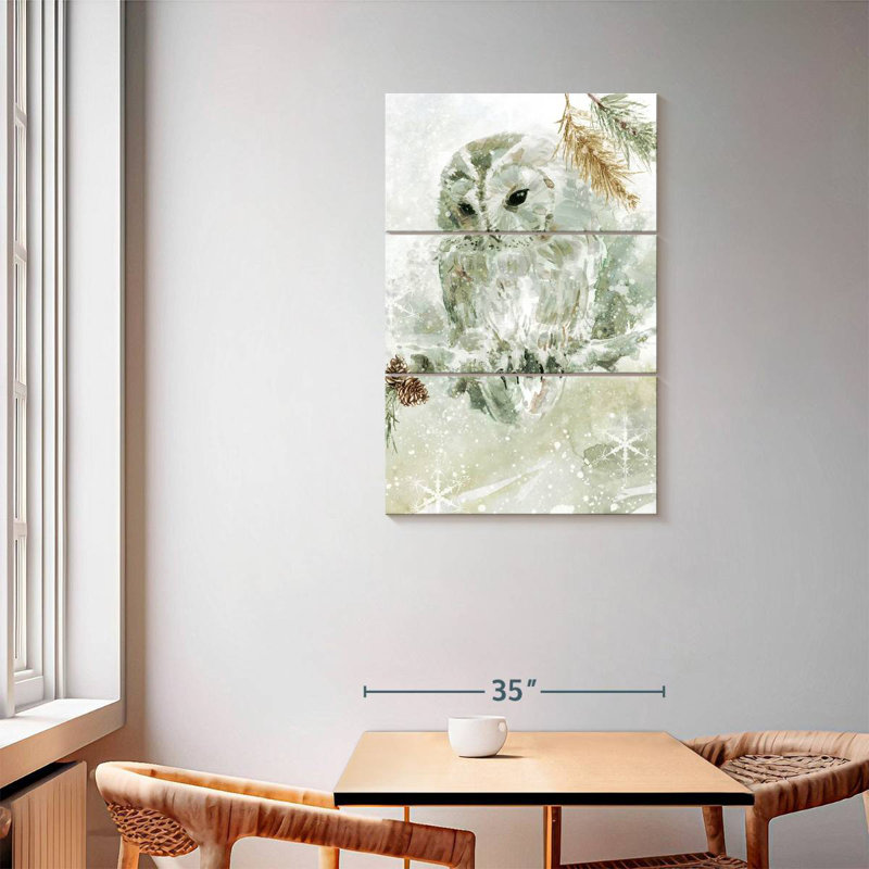 Brampt Winter Lodge Owl, 57" H x 36" W