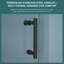 Porte de douche simple, verre trempé de 8 mm, cadre noir mat en acier inoxydable 304, aspect luxueux, avec porte en verre avec appartements, facile à nettoyer-124993836