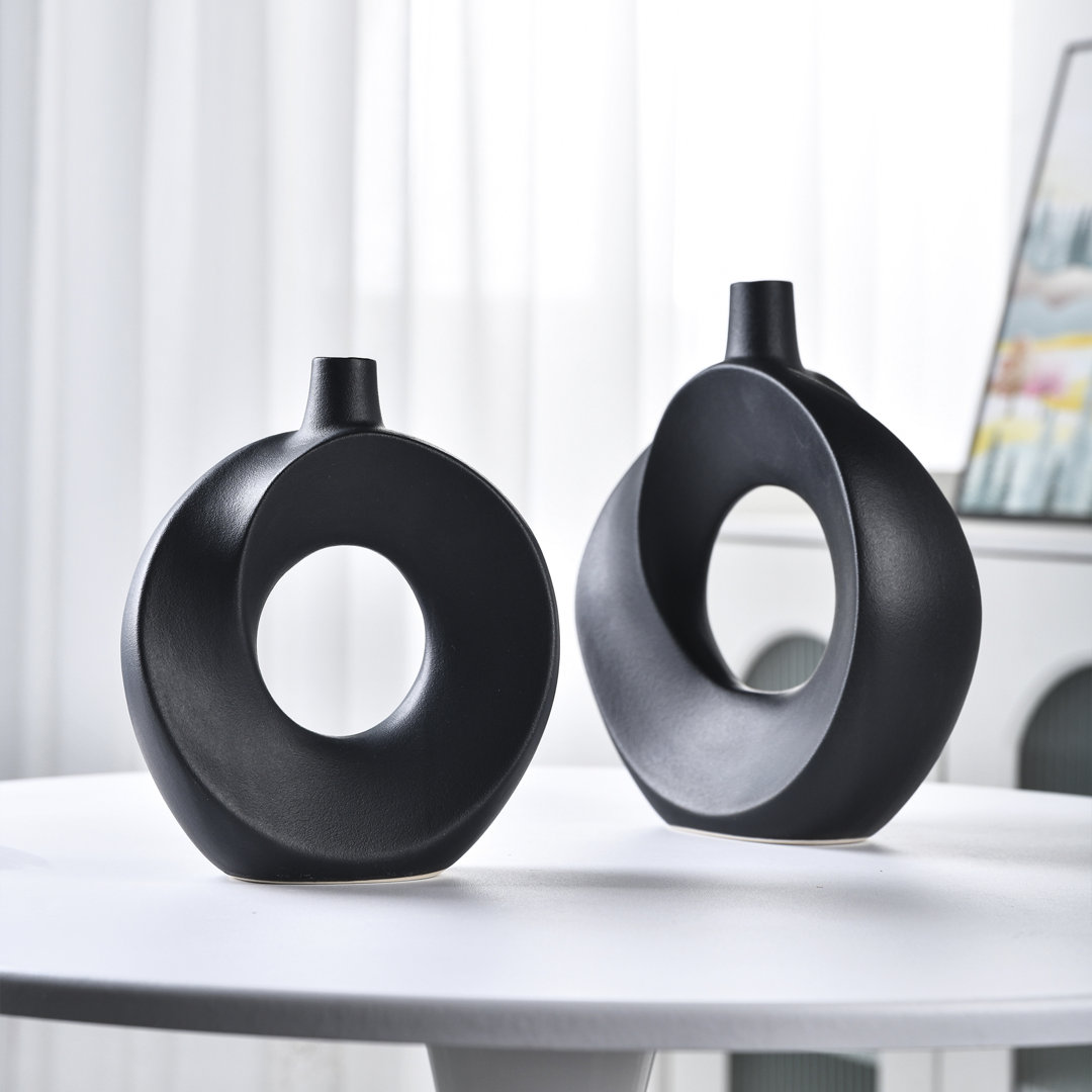 Cassilis Ceramic Table Vase Ivy Bronx