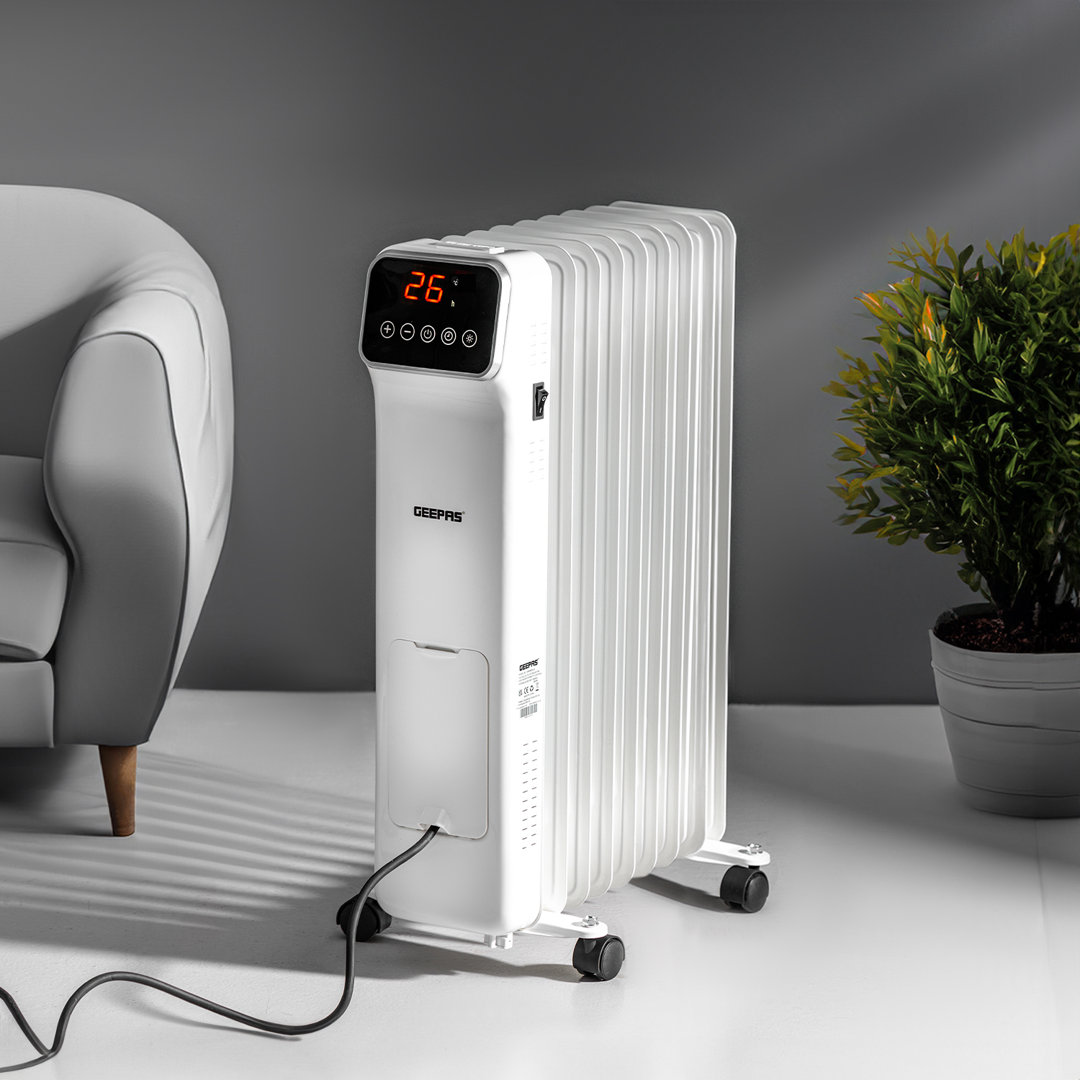 Geepas Electric Radiator Space Heater with Remote Included
