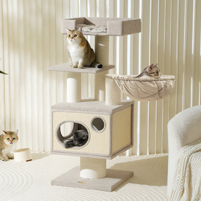 48.4”H  Modern Cat Tree for Large Cats&MaineCoon