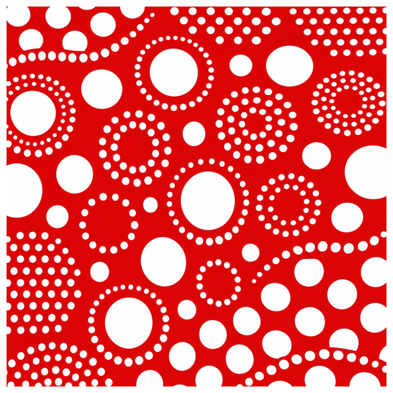 Red White Circles Comforter, Twin