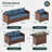 Azoriah 7-Person Wicker Outdoor Seating Group with Fire Pit Table-89983800-97365782