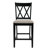 X-Back Solid Wood Fabric Upholstered Bar & Counter Stool With Footrest-1877924077