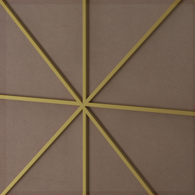 Metal Wall Mirror, Gold, 38.19" x 38.19"