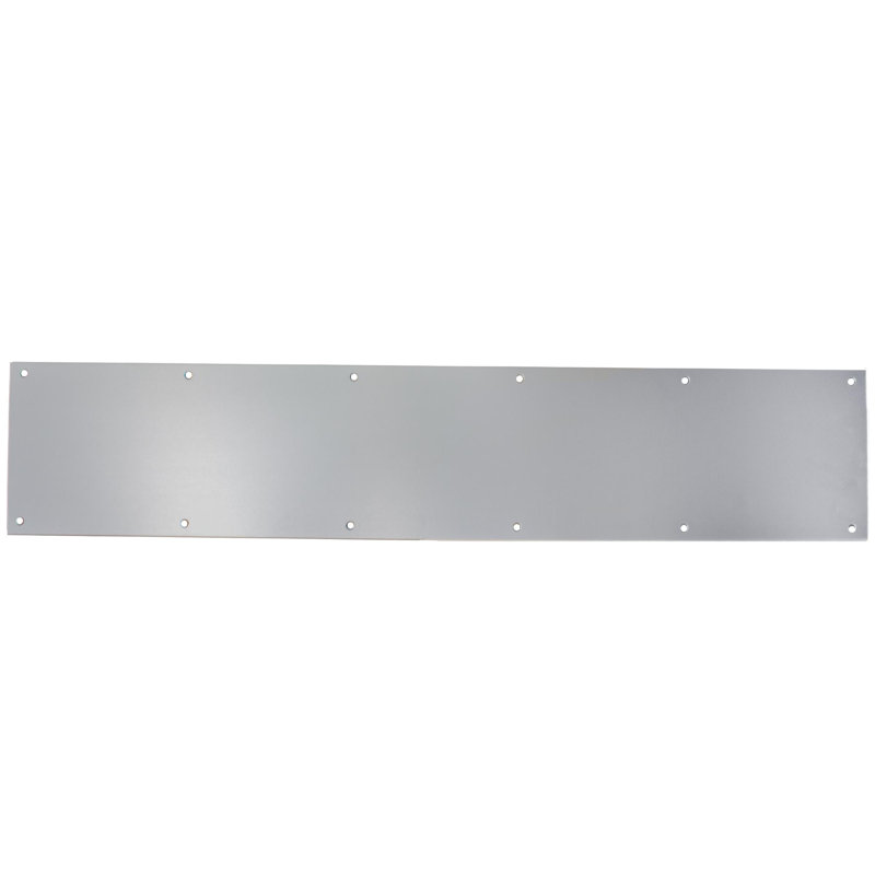 Plaque de protection avec vis, 8 po x 34 po, par quincaillerie By Stone Harbor, L 34 po x l 6 po, Nickel satiné