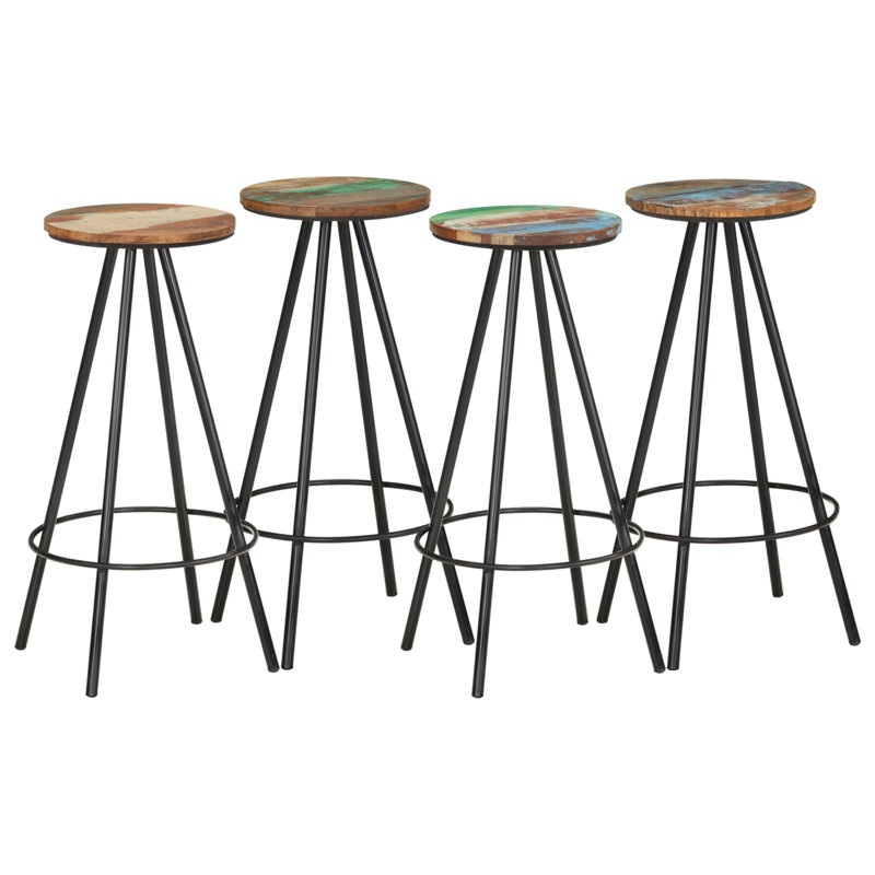 Tabourets de bar en bois massif récupéré