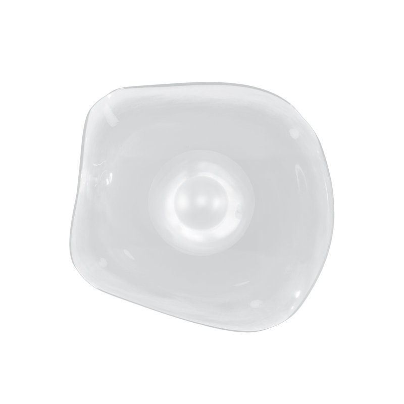 Embark LED Flush Mounted Sconce, Clear, White Lacquer